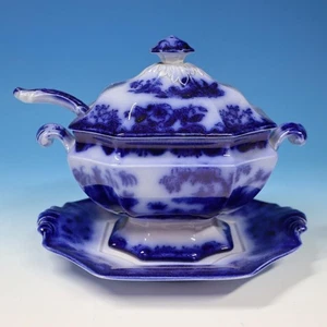 Piedra de hierro azul flujo raro Shanghae Shanghae - 4 piezas salsa cubierta tureen - Imagen 1 de 9