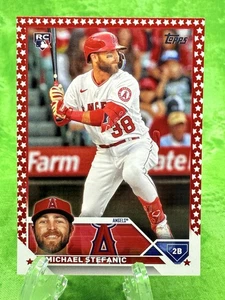 Michael Stefanic RC /76 Independence Day - Aggiornamento Topps 2023 #US124 LA Angels - Foto 1 di 11