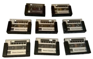 🔥8x Lubra Steno Cassette 30 Steno Cassette 30 cassette años 70 con soporte🔥 - Imagen 1 de 10