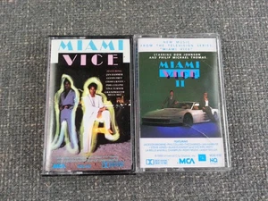 Miami Vice 1 & 2 Cassette Tapes 2 Piece Soundtrack - Picture 1 of 3