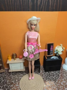 Vintage Barbie Outfit - Glowing Out Dress #3404, Hut, Schuhe ++ - Bild 1 von 24