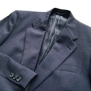 Burberry London Blazer Herren 44 L Wolljacke dunkelblau kariert Fensterscheibe - Bild 1 von 19
