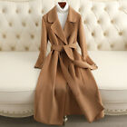 Double Sided Cashmere Coat Women's Long Slim Winter New Wool Coat Knee Length