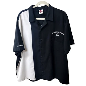 House Of Blues SUNSET STRIP Size XL Bowling Camp Shirt On A Mission From God - Picture 1 of 5