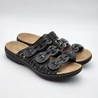 Collection By Clarks Women’s Shoes Leisa Faye Black Sandals Size 9 M adjustable