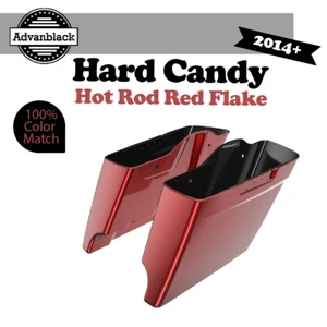 Parte inferior de alforja estirada Hard Candy Hot Rod escama roja para Harley 14+ - Imagen 1 de 14