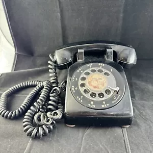Vintage Bell System 500 DM Black Rotary Dial Desk Telephone READ - Picture 1 of 8