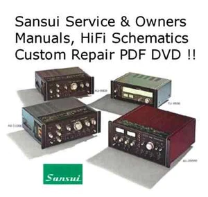 Sansui Manuales de Servicio Folletos Revistas Esquemas Colección Computadora DVD!! - Imagen 1 de 9