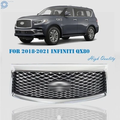 For Infiniti QX80 2018 2019-2021 Front Bumper Grille Grill With Camera Option Foto 1 de 4