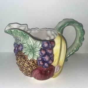 VINTAGE 1988 FITZ & FLOYD HANDBEMALTER TROPISCHER OBSTKRUG - Bild 1 von 6