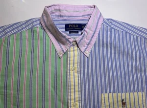 NWT POLO RALPH LAUREN Men Long Sleeve Multi Color Striped Button Oxford XXL $138 - Picture 1 of 13