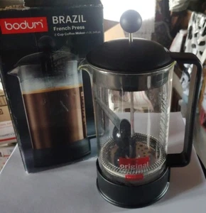 Bodum BRAZIL French Press Coffee & Tea Maker 12oz 3 cup Black - Picture 1 of 11