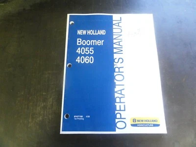 New Holland Boomer 4055 4060 Tractor Operator's Manual  87477192 - Image 1 of 4
