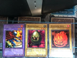 Charburn The Fire Knight FUSION mit Monster Ei + Hinotama Seele 3 Karten-Set LOB - Bild 1 von 1