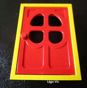 Lego 4071c02 Door Porte Jaune Yellow + Rouge Red du Fabuland 3668 3678 F26 - Imagen 1 de 1