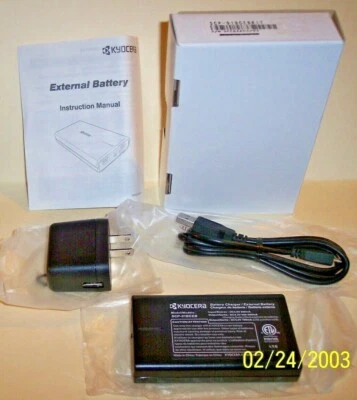 NEW! Kyocera Battery Charger External Battery SCP-01BCEBKIT KIT Sanyo Scp-39Lbps - Image 1 of 4