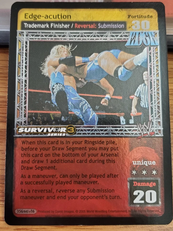 WWE WWF Raw Deal CCG - Edge-acution - SS3 - Ultra Rare - Image 1 of 1