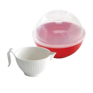 Juego de palomitas de plástico para microondas, rojo Quick Pop y blanco micromezclar y derretir - Imagen 1 de 8