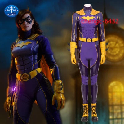 Gotham Knights Batwoman Cosplay Costume Jumpsuit Outfits Game Cloak Women Prop - Image 1 of 4