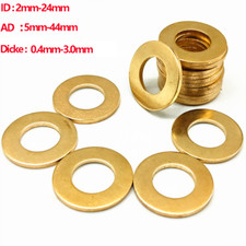 M2/M2.5/M3/M4/M5/M6/M8/M10-M24 Unterlegscheiben Messing Beilagscheiben Scheibe