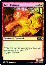 Fire Elemental FOIL Core Set 2020 / M20 MINT Red Common MAGIC MTG CARD ABUGames