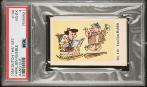 1965 Dutch Gum Card HB Set #140 BARNEY Bamm-Bamm BETTY RUBBLE Family PSA 4