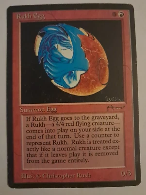 Rukh Egg (Dark) HP Arabian Nights MTG Magic the Gathering - Image 1 of 4