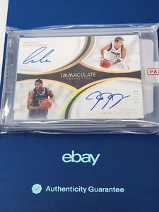2018-19 Luka Doncic Jaren Jackson Jr Dual On Card Auto Immaculate Rookie RC /49 - Picture 1 of 6