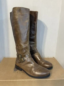 Matisse Boots Women’s 10W Britain Tall Riding Saddle Brown Leather Knee-High Zip - Picture 1 of 16