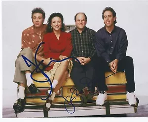 Jerry Seinfeld Julia Louis Dreyfus Dual Signed Autographed 8x10 Photo - Picture 1 of 1
