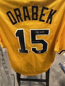 Doug Drabek Signed Pittsburgh Pro Edition Yellow Baseball Jersey (JSA)