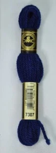 DMC Tapestry Wool, 8m SKEIN, Colour 7307 NAVY BLUE, Laine Colbert Wool - Foto 1 di 1