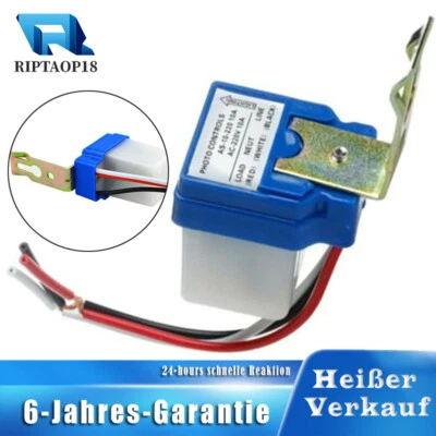 Dämmerungsschalter AC/DC 220V 10A Dämmerungssensor Lichtsensor Twilight Switch - Bild 1 von 4