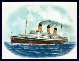Original Art Work.rms MAJESTIC -ocean liner..White Star Line...1922 - Picture 1 of 1