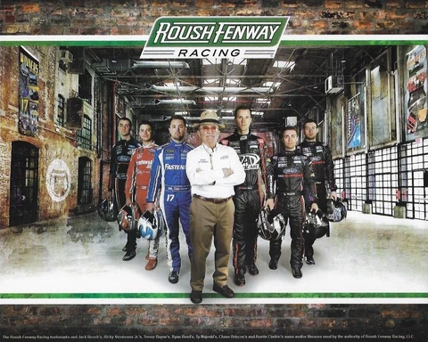 2018 STENHOUSE,CINDRIC,BAYNE,MAJESWKI,REED,BRISCOE "ROUSH TEAM" NASCAR POSTCARD Cover