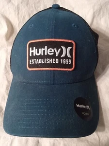Hurley Boys Youth Surfing Blue Trucker Snapback Hat - Picture 1 of 4