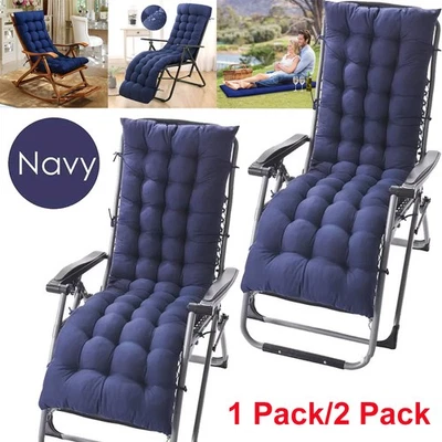 Deck Lounge Chair Cushion Soft Seat Patio Cushion Covers Seat Pad Recliner Mat - Image 1 of 4