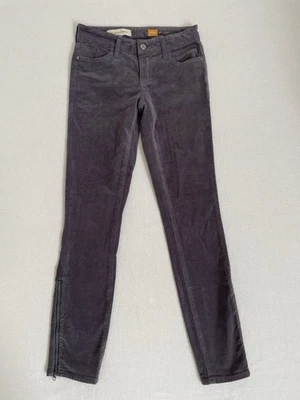 Calça Anthro Pilcro & the Letterpress tamanho 25 skinny StetAnkle zíper veludo preppy - Imagem 1 de 4
