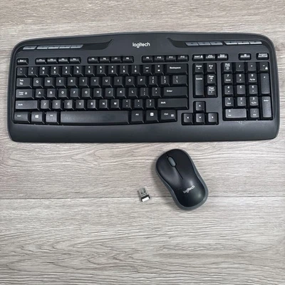 Logitech Wireless Keyboard Mouse Combo with USB Dongle Tested Working - Image 1 of 4