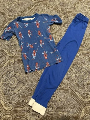 HANNA ANDERSSON Spider-Man Blue Organic pajamas, Size 130 (8) - Image 1 of 4