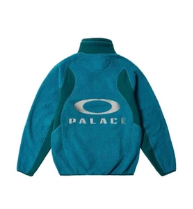Palace Oakley Fleece Jacket Petrol L Palace x Oakley Skateboarding 24FW Used - Picture 1 of 4