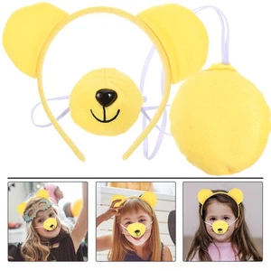 Waschbär Stirnband Set Kind Schwanz Tier Kostüm Zubehör Set Kopfbedeckung - Bild 1 von 12