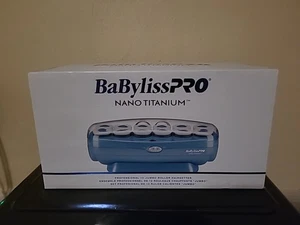 BaBylissPRO Nano Titanio Azul Blanco Profesional 12 Jumbo Hot Rollers - Imagen 1 de 6