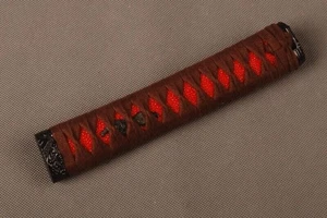 Espada Tsuka Mango Wakizashi con Cordón de Algodón Café Rojo Rayskin Accesorios de Aleación - Imagen 1 de 4