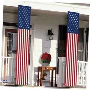 4th of July Decorations Outdoor - Hanging American Flag Banners Stars and - Picture 1 of 6