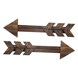 Rustic Wooden Arrow Wall Decor Farmhouse, 15" Wood Arrows Sign Wall Hanging - Picture 1 of 7