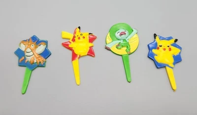 Cupcake Toppers de plástico vintage Pokemon 2004 - Pikachu y otros Foto 1 de 2
