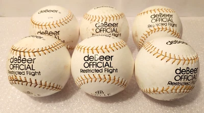 Винтажный B-класса DeBeer (6) новый из старых запасов софтбол 12» практика лот ограниченного полета dB 120-LF - Изображение 1 из 4