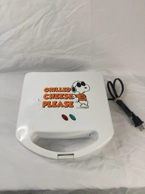 Máquina de queso a la parrilla Peanuts Snoopy & Woodstock Cool Joe blanca PROBADA SGCM-2 Foto 1 de 4