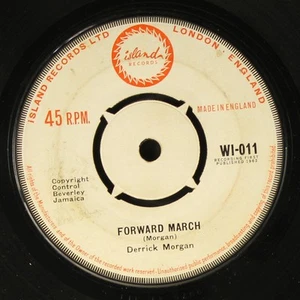 DERRICK MORGAN: forward march / please don't talk about me ISLAND 7" Single UK - Picture 1 of 2